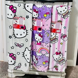 Brand New Hello Kitty blanket bundle of 3